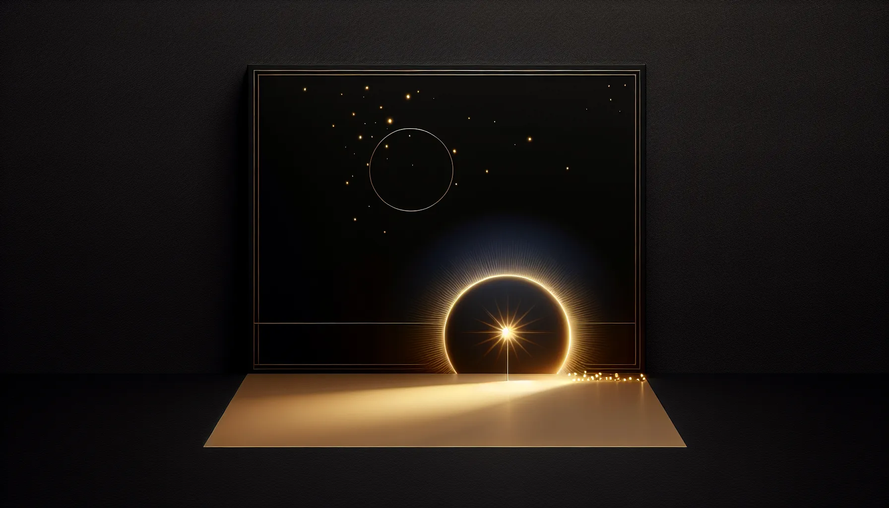 Abstract amber glow in darkness - the 3am awakening