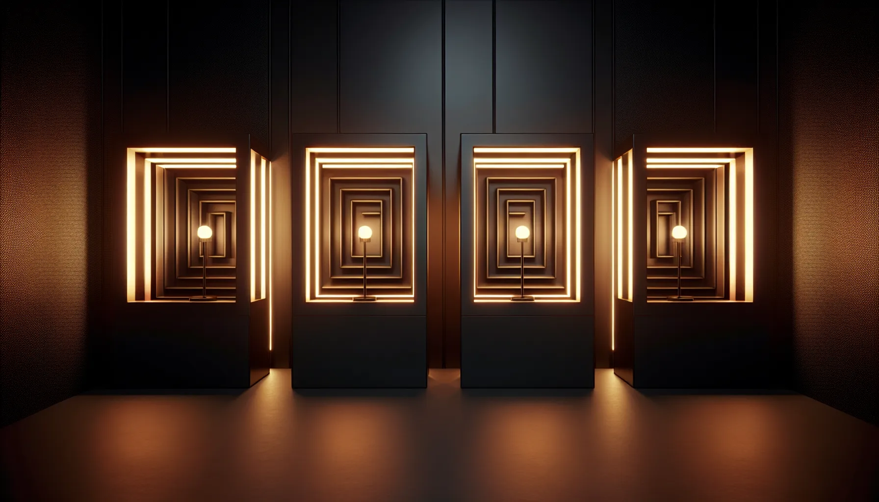 Three meal prep containers with amber glow